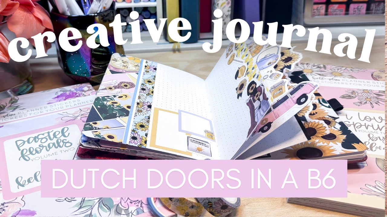 Dutch Door Spread in a B6 Creative Journal