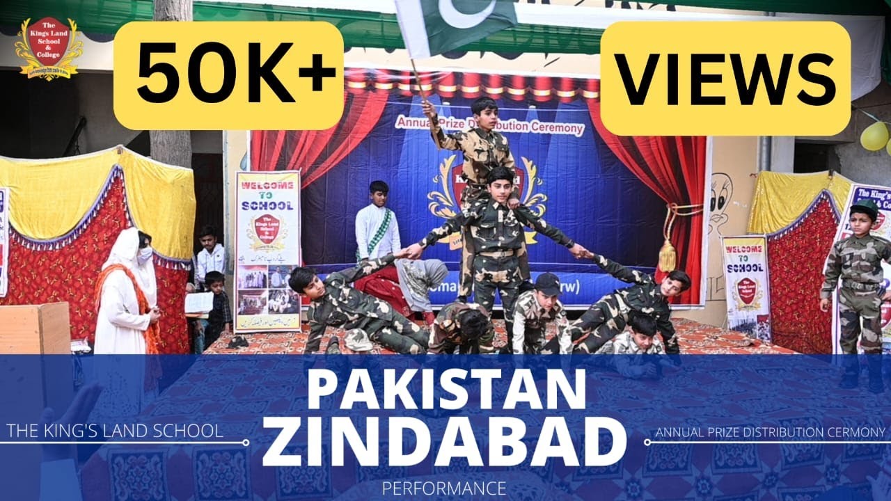 Pakistan Zindabad Tablo || King's Land School Annual 2023 || Independence Day || پاکستان زندہ باد