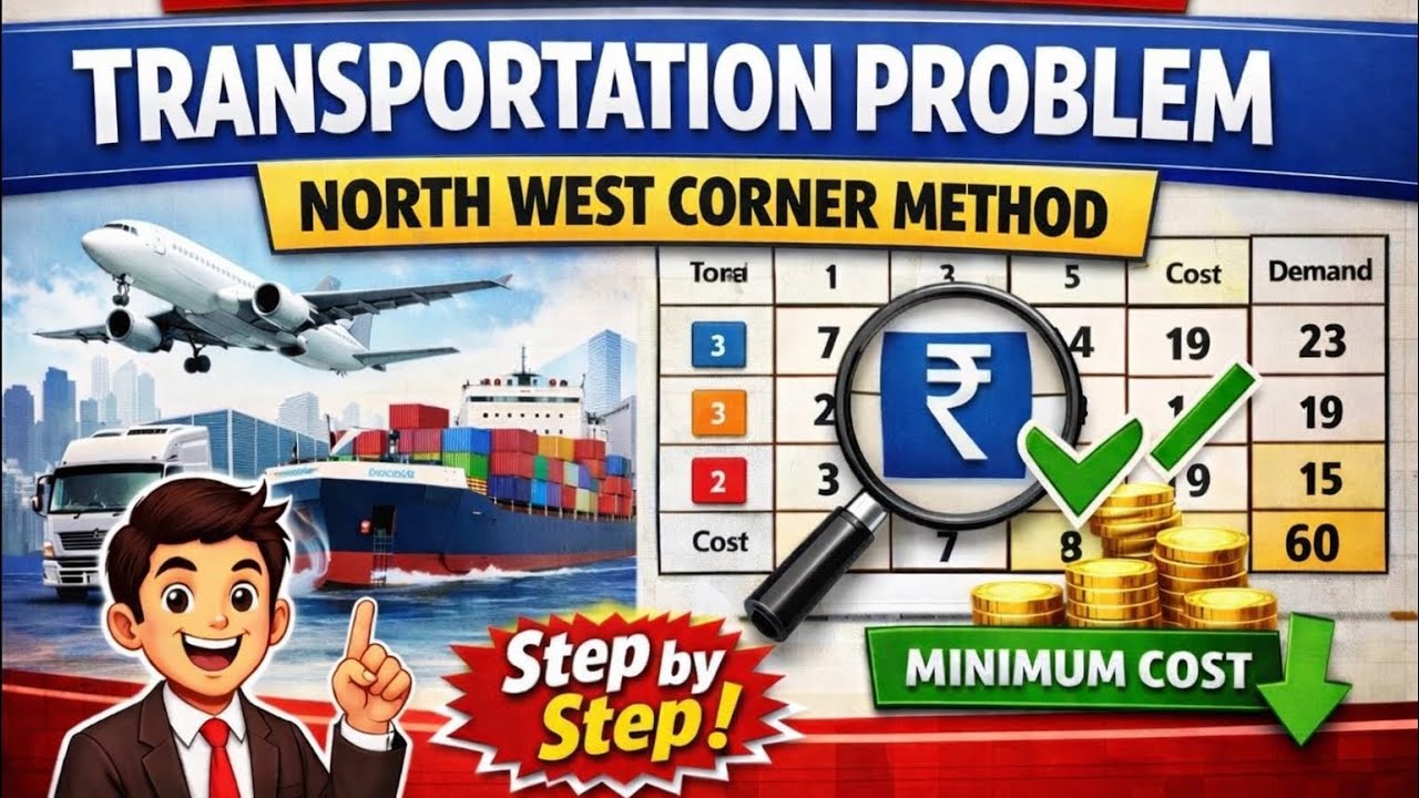 Operation research - Transportation problem - North West corner method detail explanation 