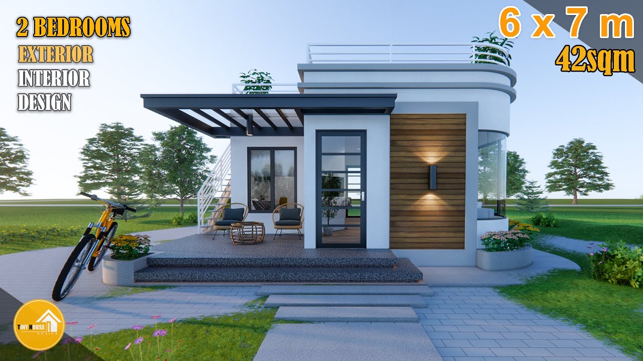 Small House  Design 6 X 7 m (42Sqm) | 2 Bedroom