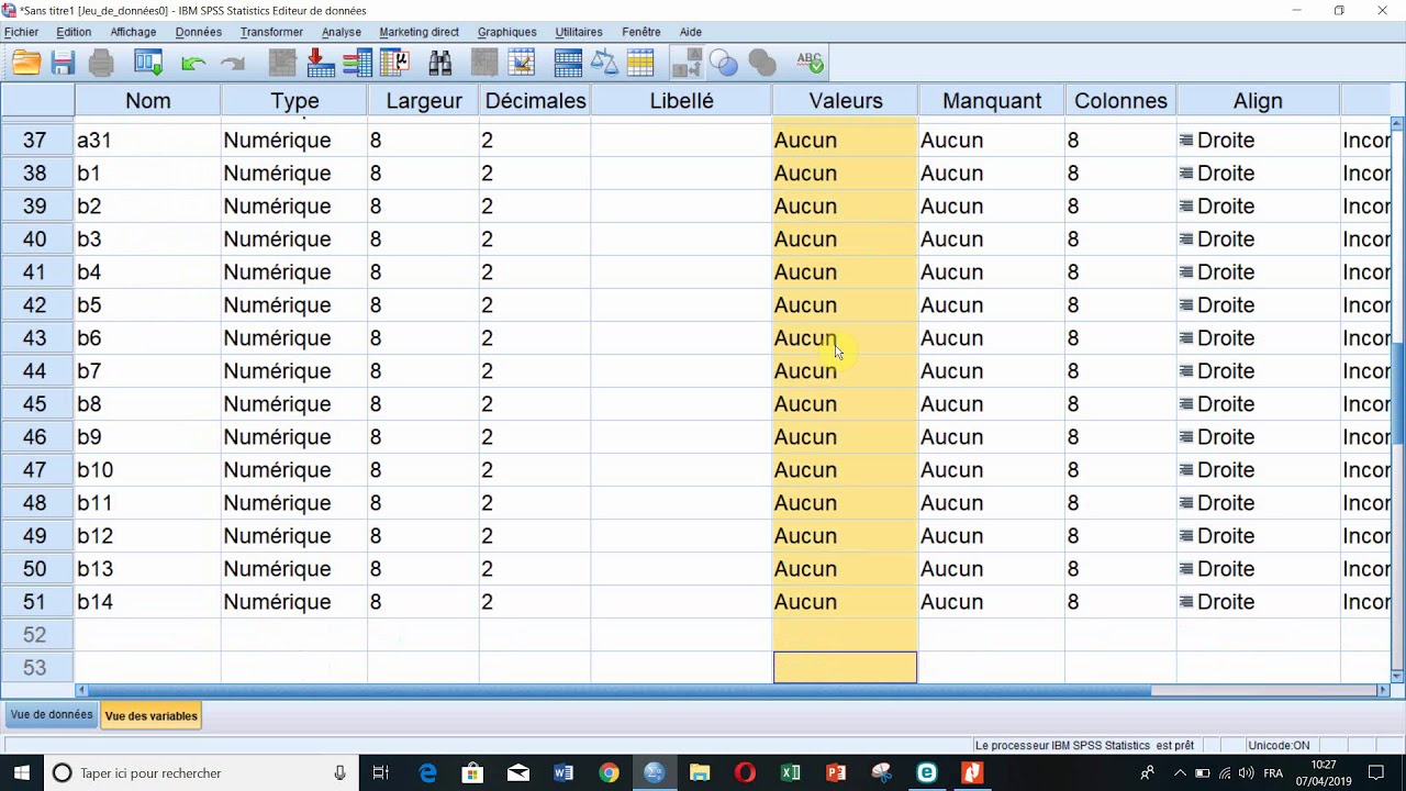 تفريغ الاستبيان في SPSS
