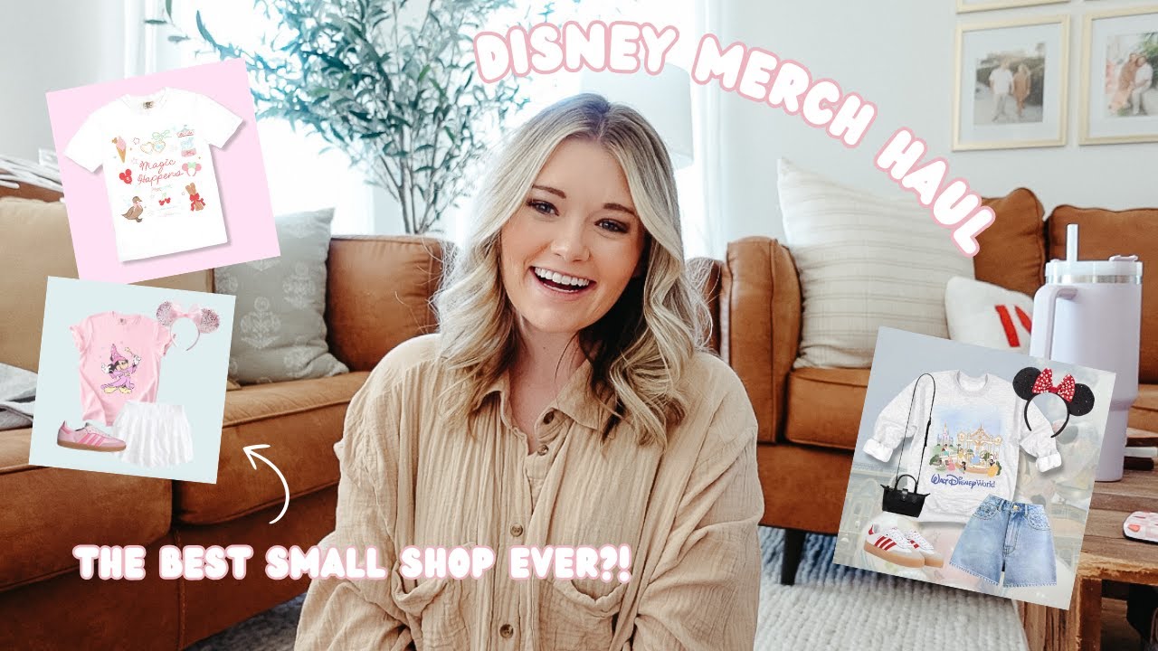 DISNEY MERCH HAUL | my new clothing items from the disney parks + belle and park  ✨ 🎀 🪄