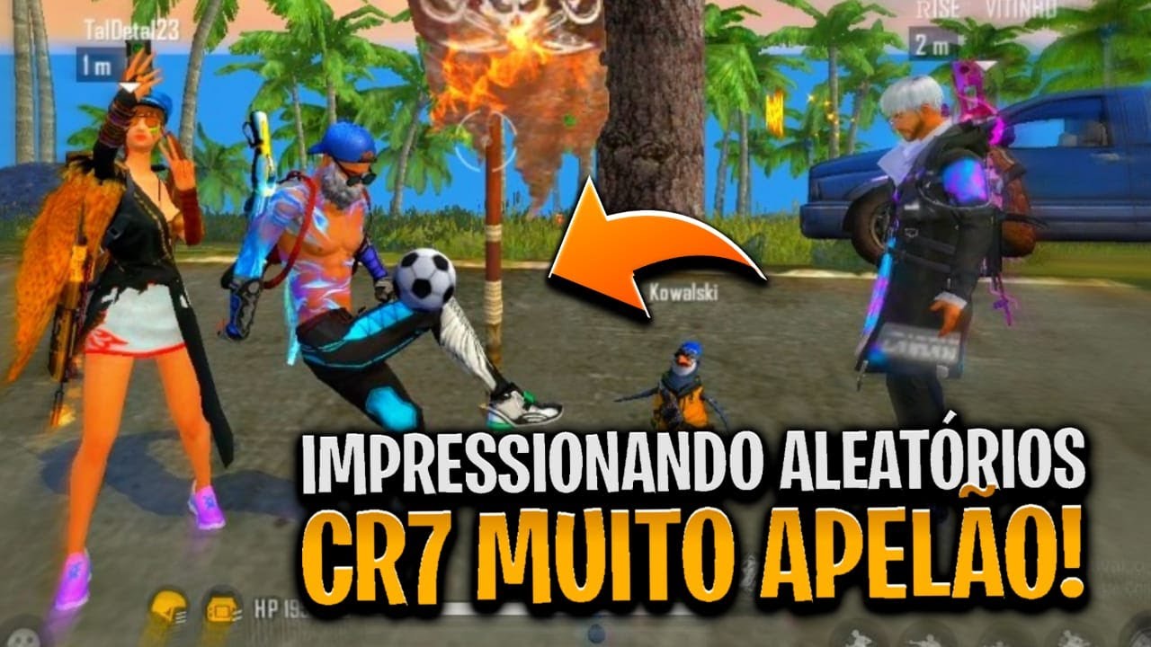 IMPRESSIONEI OS ALEATÓRIOS JOGANDO COM O CRISTIANO RONALDO 😱🔥 - SMITH FREE FIRE