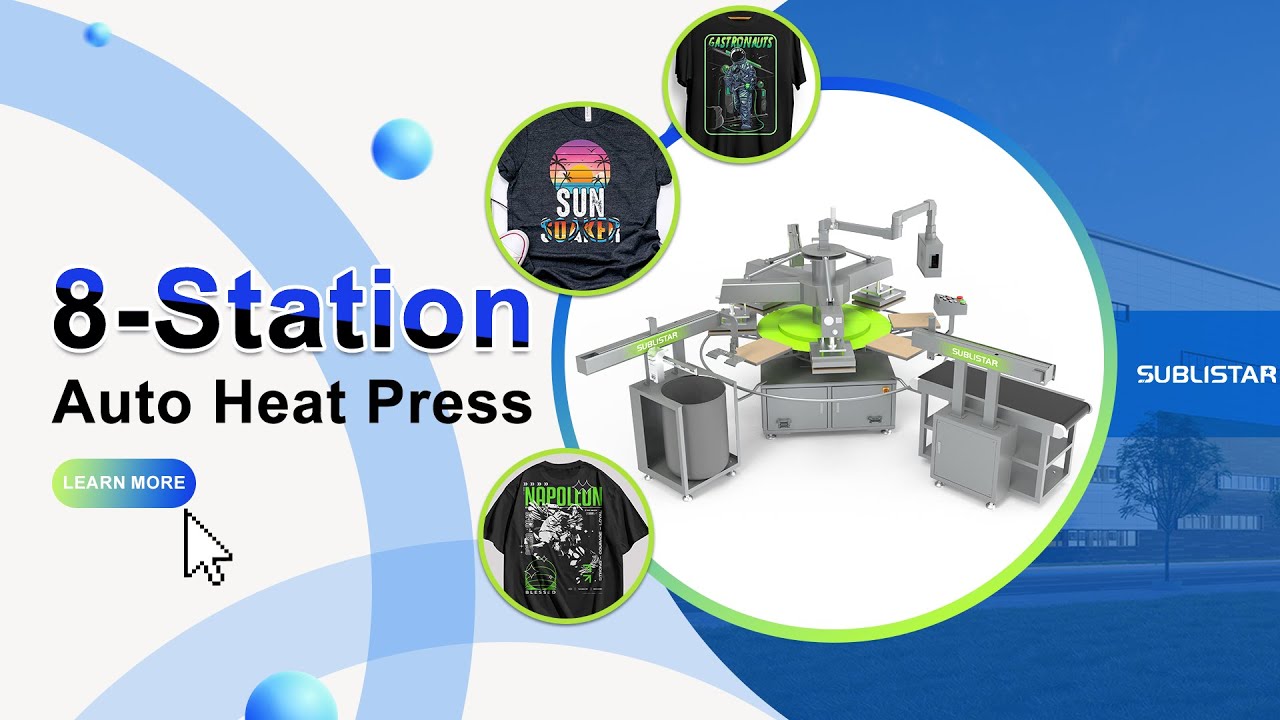 SUBLISTAR X-PRESS V6.0: 8-позиционный автоматический термопресс с интеллектуальной системой визуа...