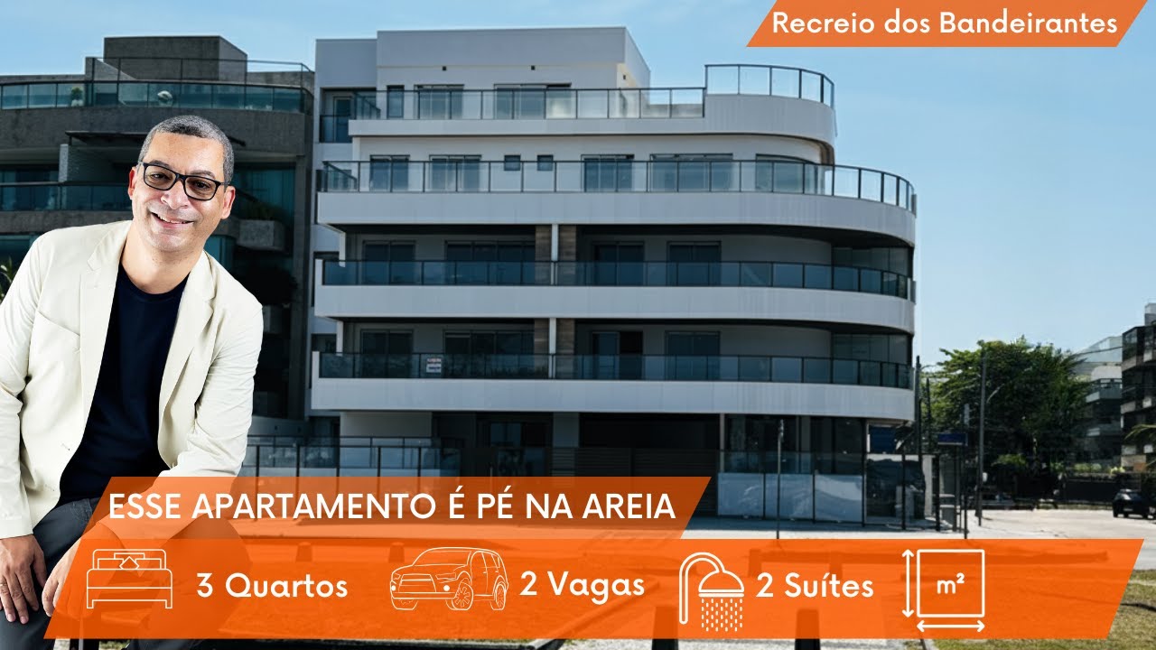 Apartamentos com  3 quartos  de frente para o mar no Recreio dos Bandeirantes 