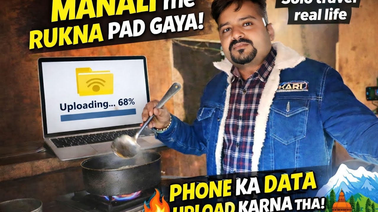 EP-10 Manali Highway Par Hi Ruk Gaya 😔 | Data Nahi Tha Isliye Yahin Banaya Khana | Solo Travel Vlog