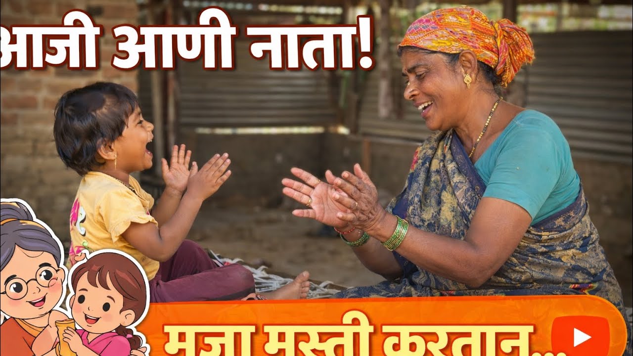 आजी आणि नात – लहानग्यांसोबतची गोड आठवण 💖 | आजी-नातवंडांची मजा मस्ती