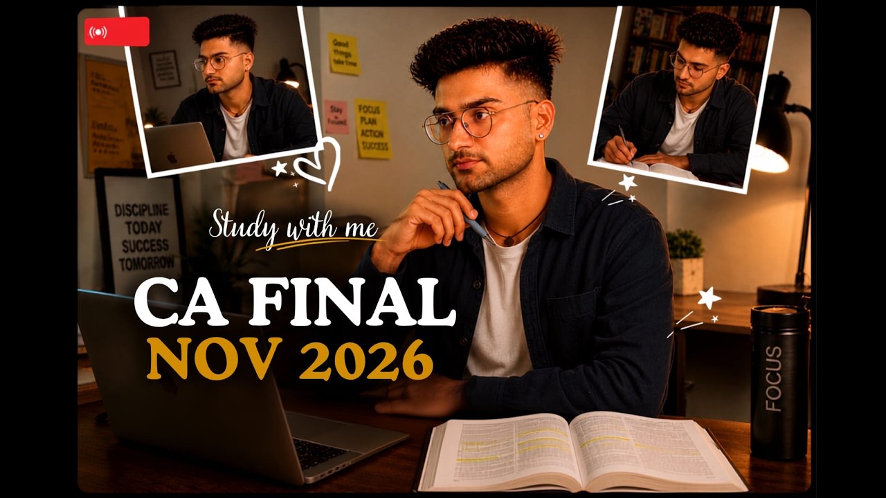 🔥74 Days Left | CA Final Nov 2026 Both Groups | Study With Me Live | Session 2