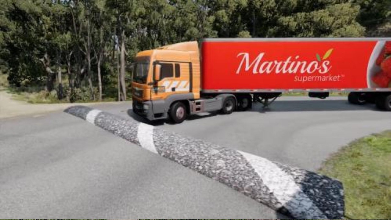Trucks vs Massive Speed bump vs Deep Water compilation #28 beamng drive live 1