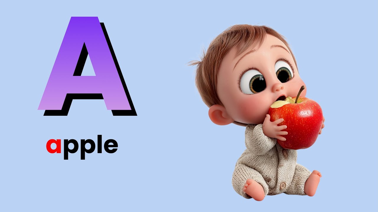 A is for Apple Song 🍎 | Learn Alphabet Letters | Learn ABC Phonics | Nursery Rhymes | Cute babies