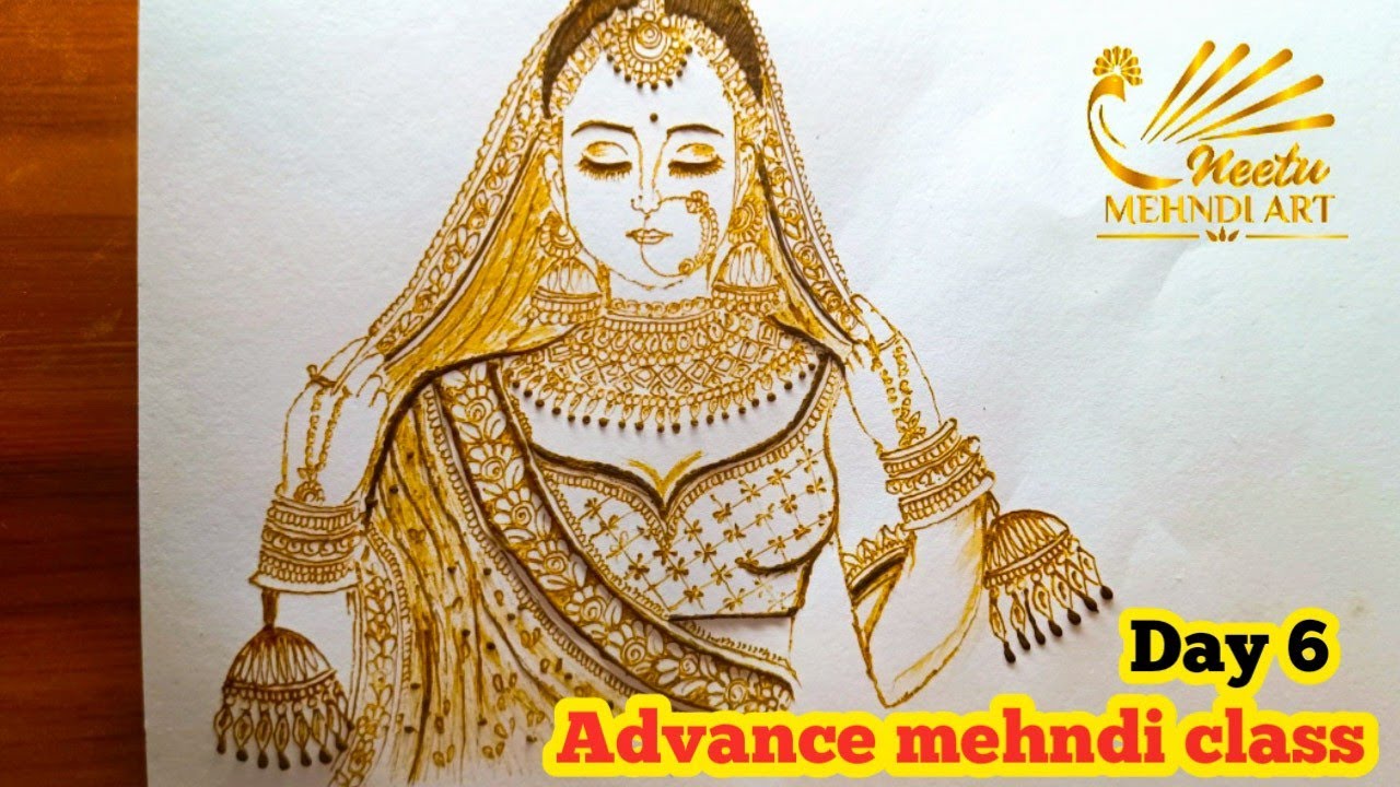 Advance Mehndi Class Day 6 | Front face bridal mehndi designs | Free Heena class