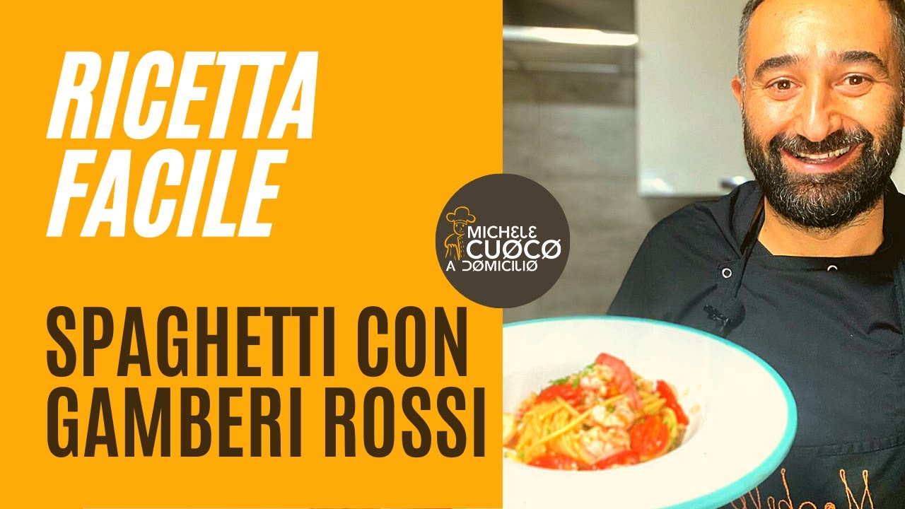 Spaghetti con gamberi rossi 🍤 - Primo Piatto di Natale 🎅