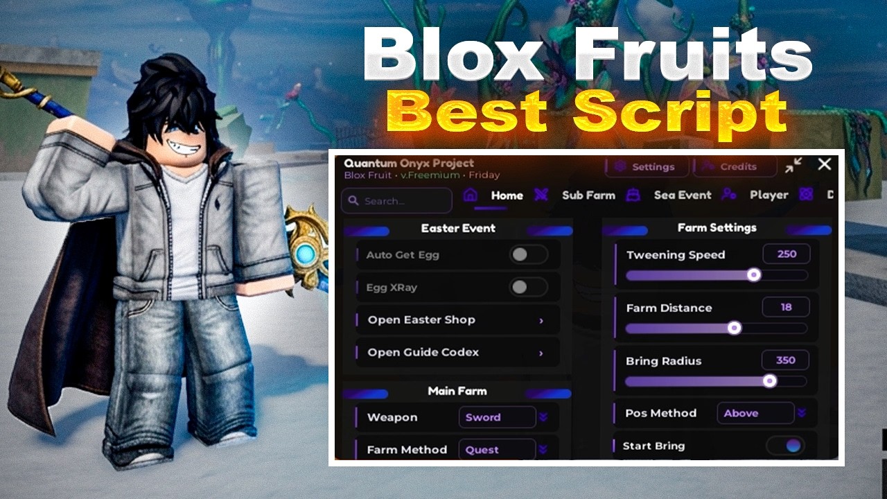 Blox Fruits Script Hack GUI - Auto EGG, Infinity EGG, Auto Farm, Fast Attack, Fruit Sniper [NO KEY]