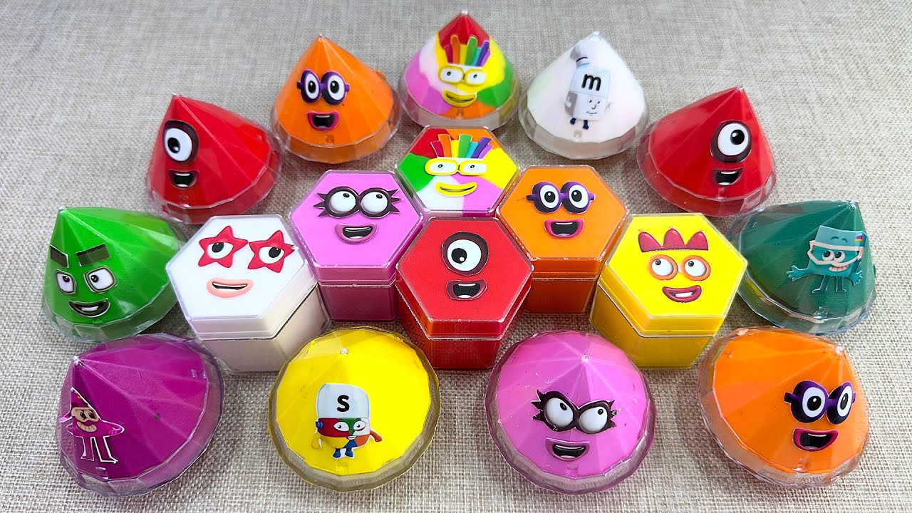 Satisfying Video | Digging Numberblocks Diamond in the Sea to Mixing Rainbow SLIME Coloring! ASMR