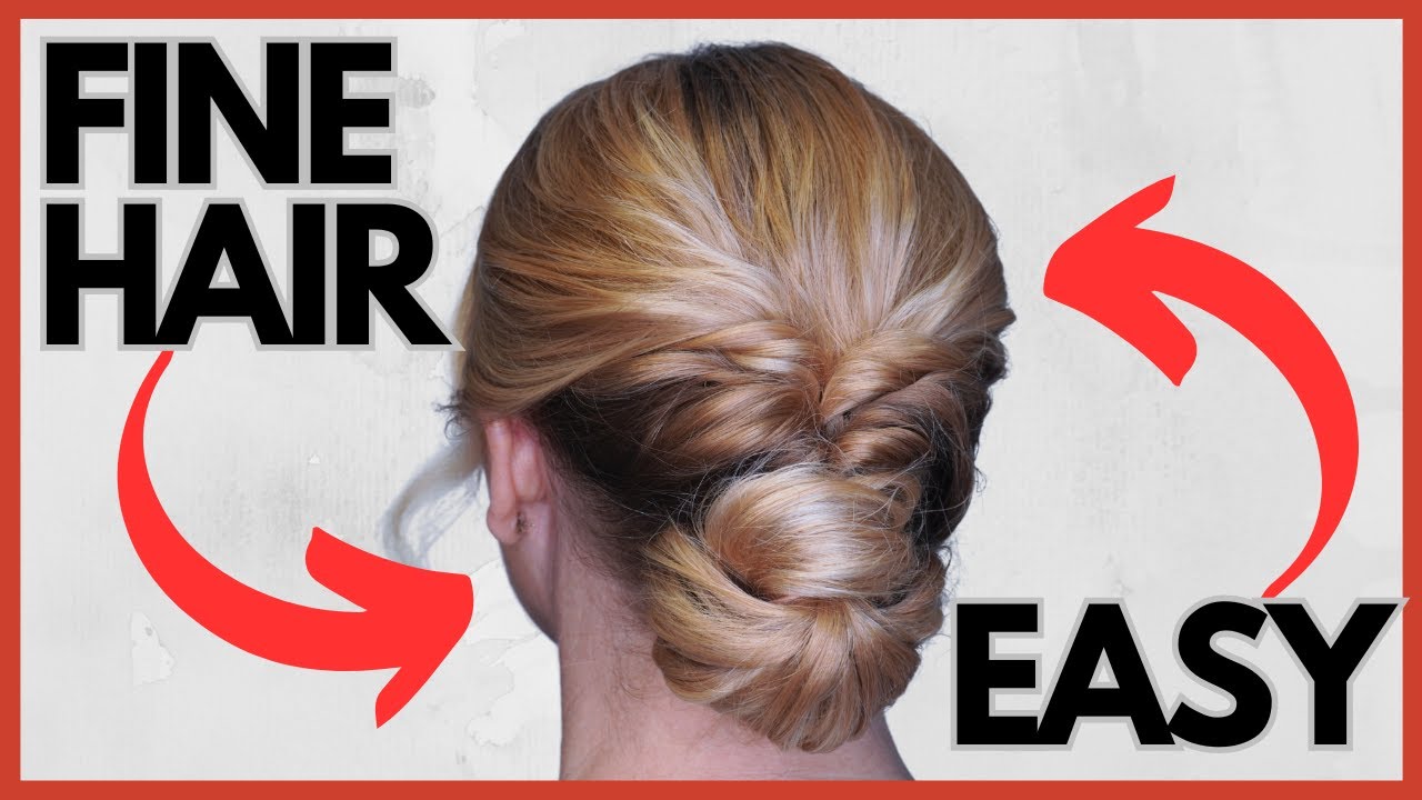 EASY updo  hairstyle for fine thin hair