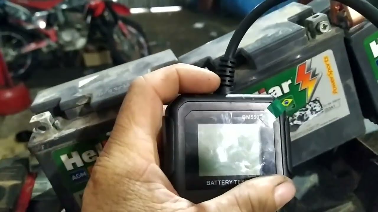 Teste de bateria digital pra moto e carro