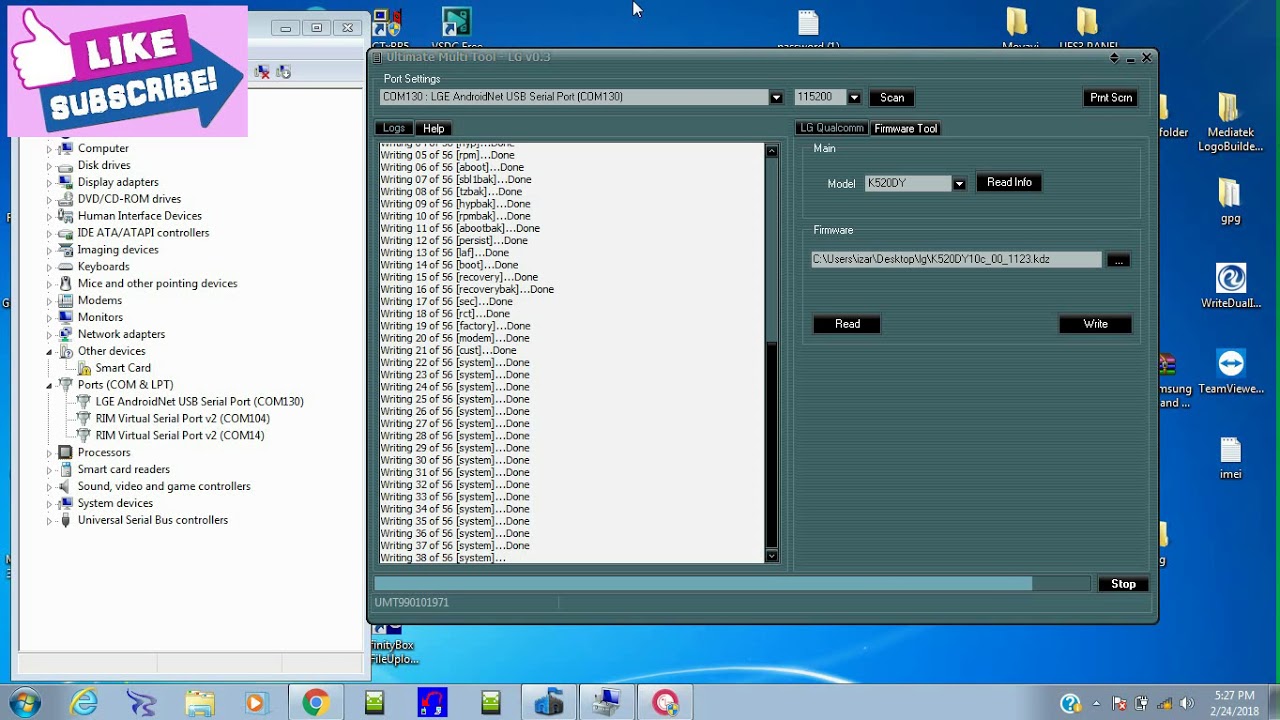 LG Stylus 2 K520DY flash done With UMT