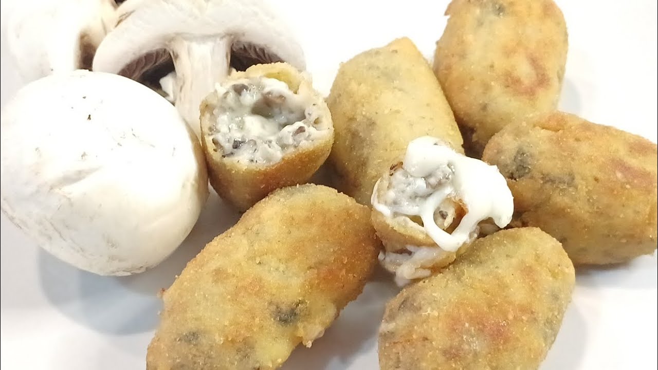 CROQUETAS DE CHAMPIÑONES Y QUESO TIERNO