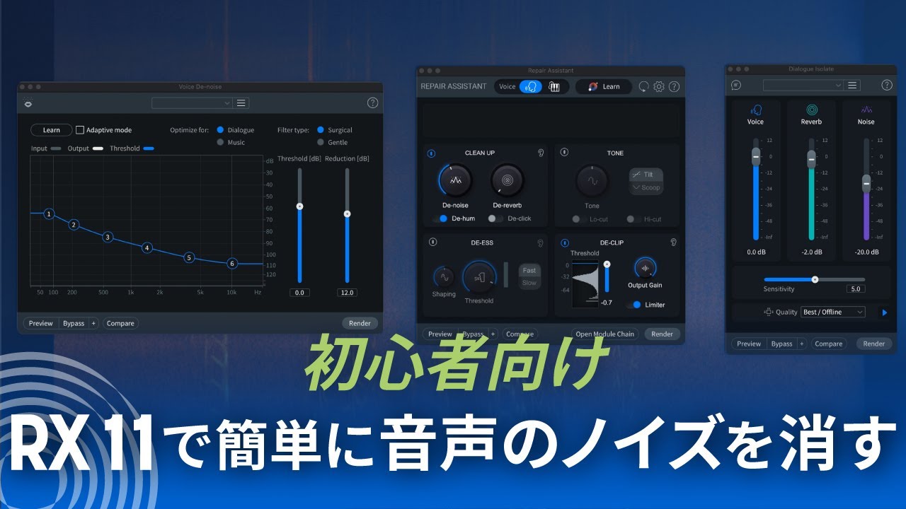 初心者向け RX 11で簡単に音声のノイズを消す