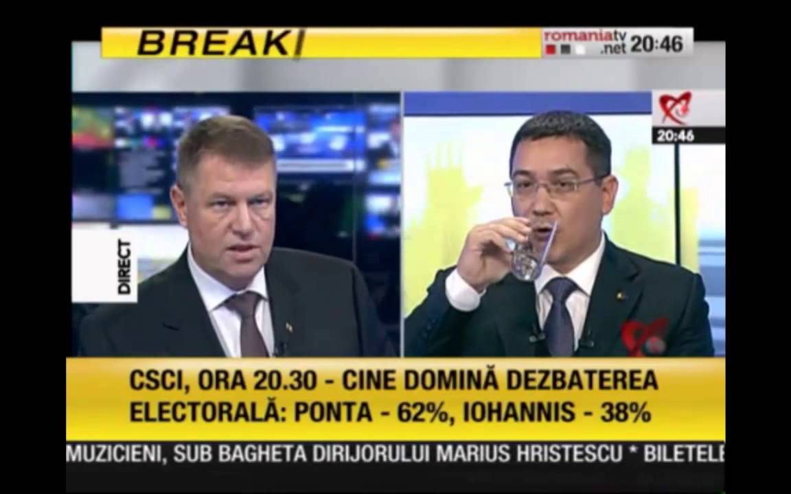 Prima Confruntare intre klaus iohannis si Victor Ponta