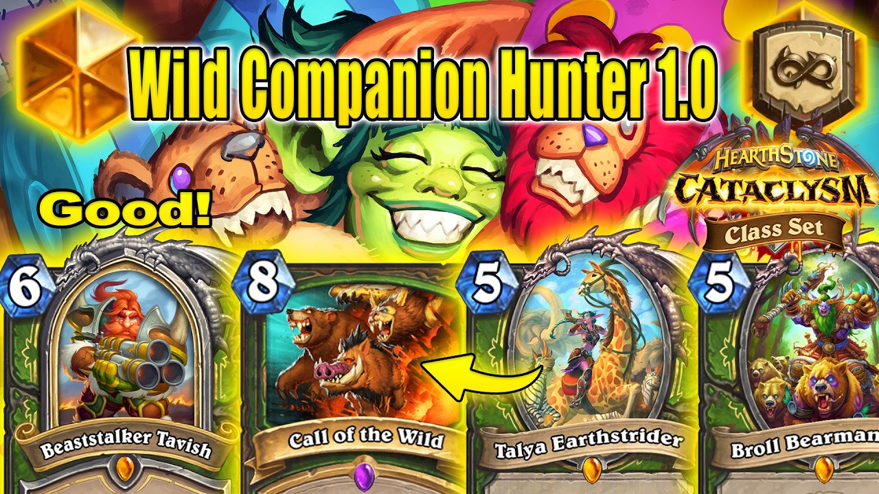 My Companion Hunter Deck 1.0 Is Super Wild That It's Good At CATACLYSM Class Set | Hearthstone