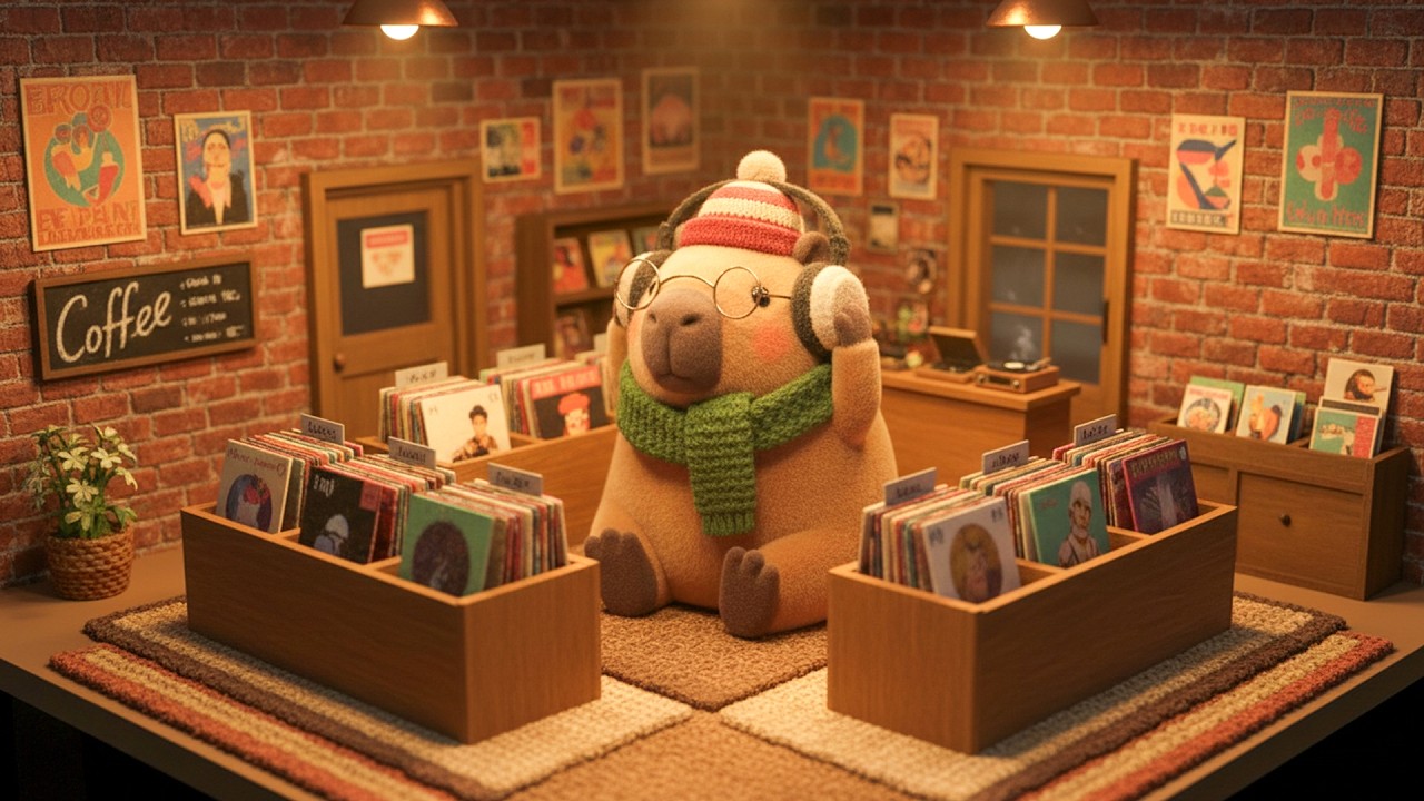 💿 Capybara's Record Shop 🎧 Vintage Vinyl & Chill Lofi Beats