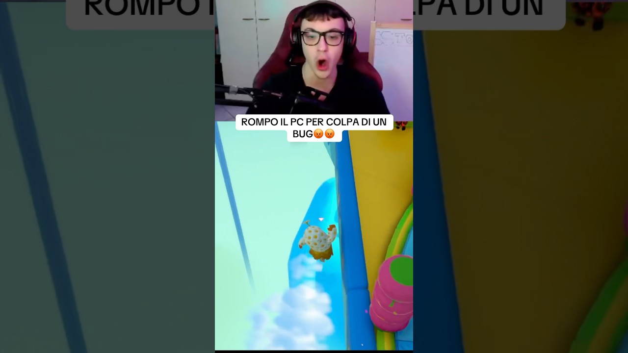 ROMPO IL PC 💻 😱 #shortsvideo #perte #video #trendingshorts #angry #fallguys #mico03 #stream