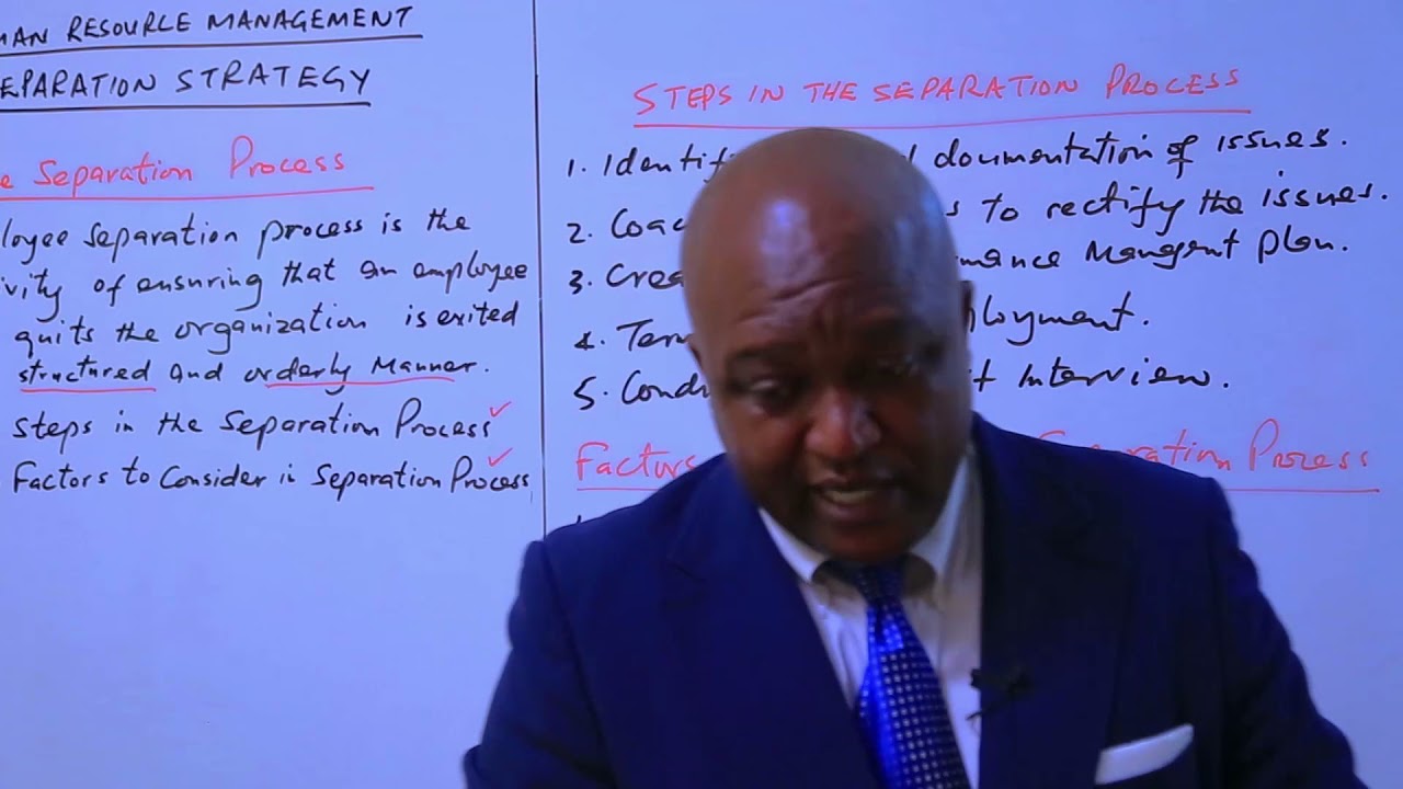 KASNEB NEW SYLLABUS-CS-HRM-SEPARATION STRATEGY-THE SEPARATION PROCESS