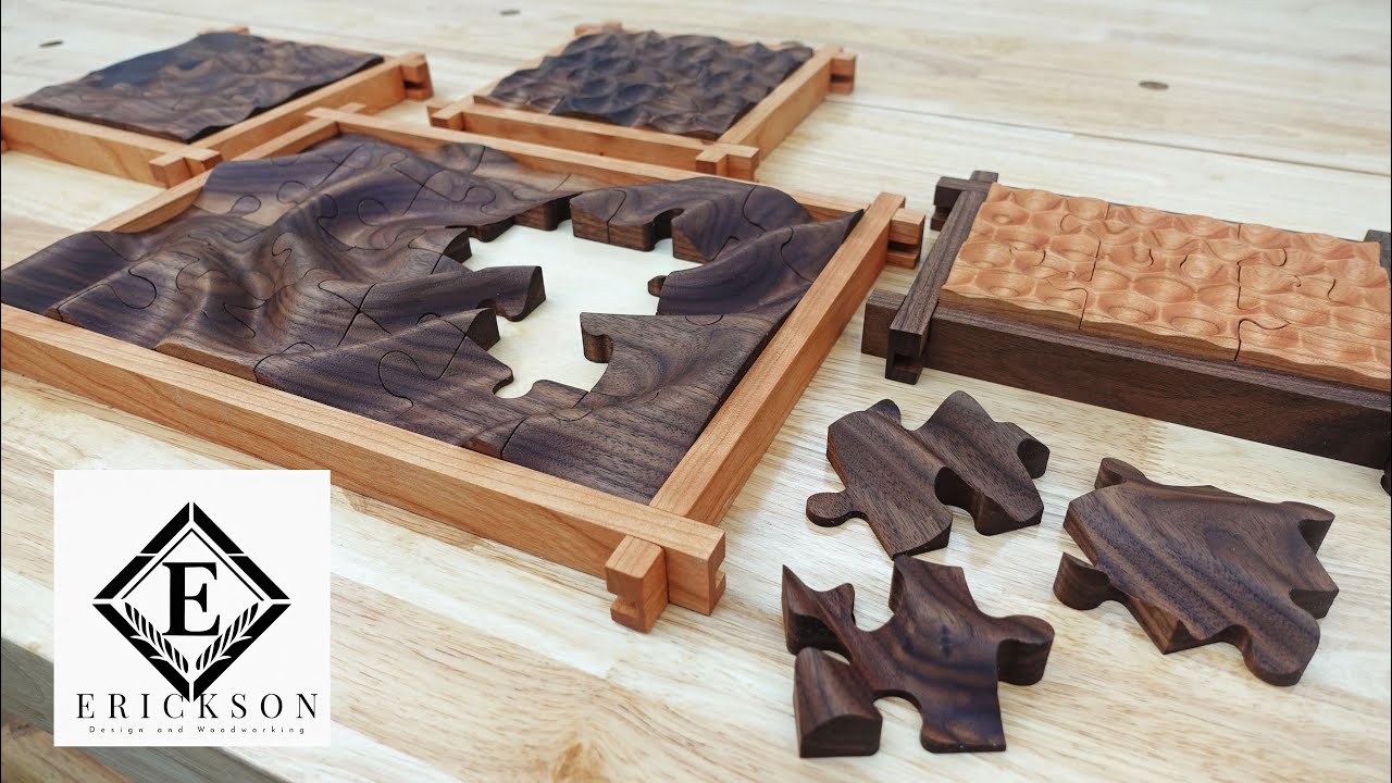 Crafting ASMR: Making Mesmerizing Wooden 3D Puzzle Pieces!