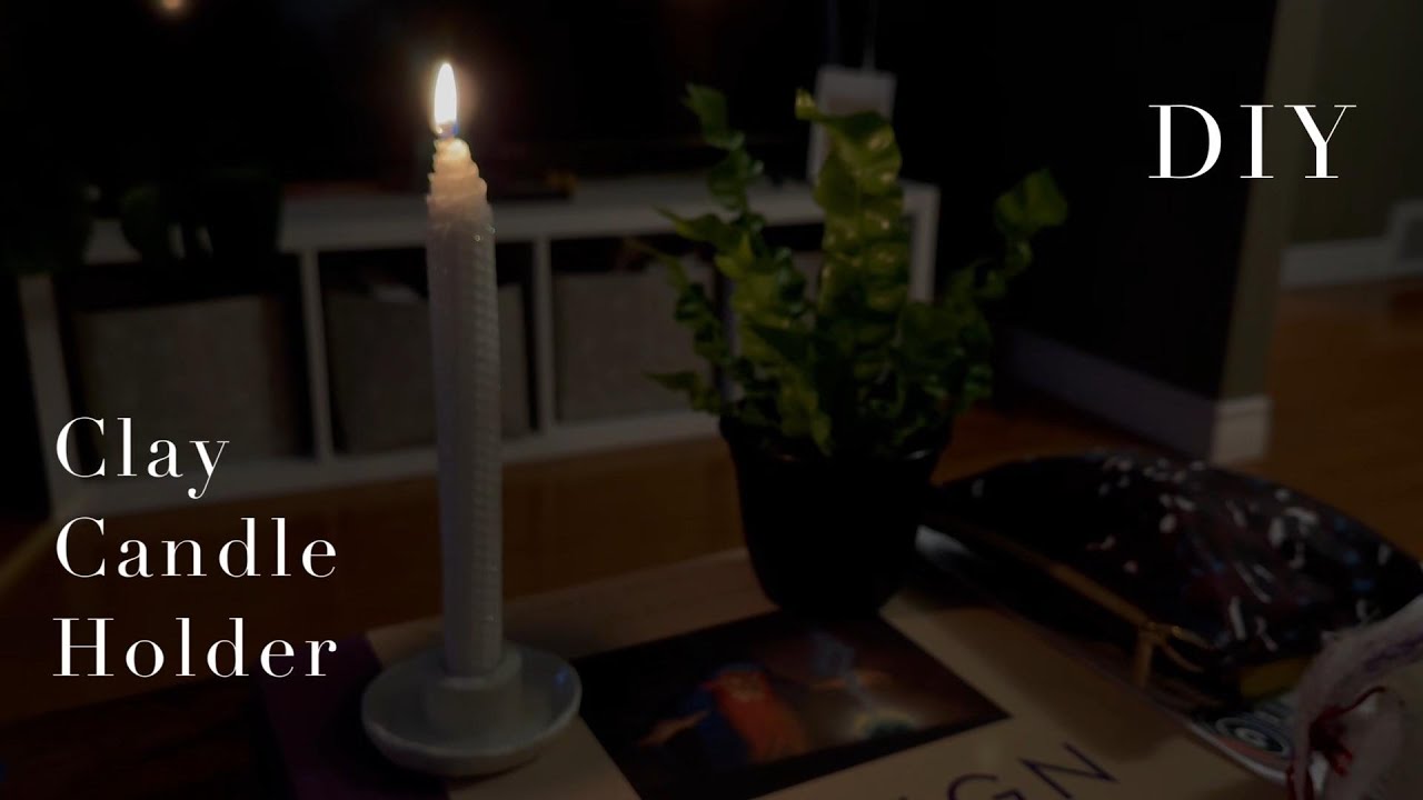 Clay Candle Holder // Oven Bake Clay // DIY