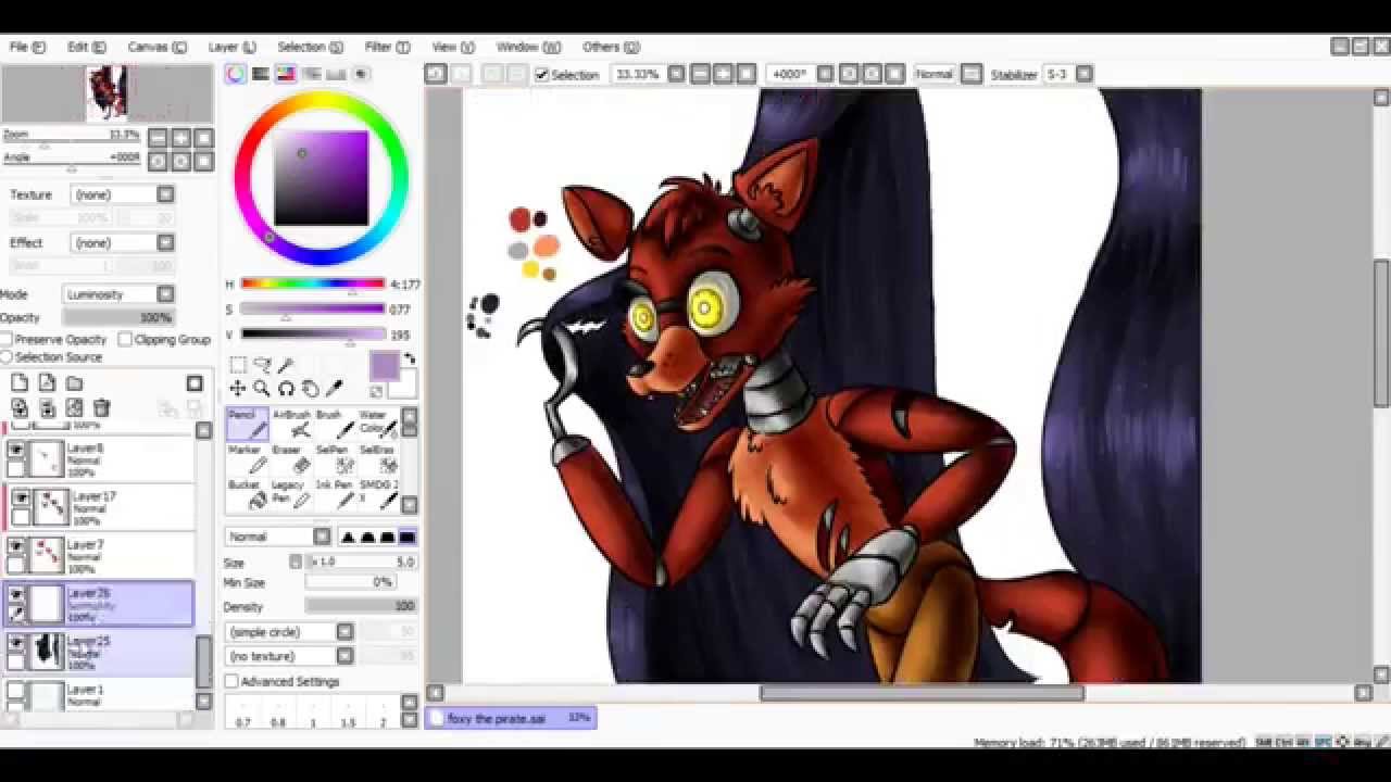 [SpeedPaint] Foxy the Pirate fox