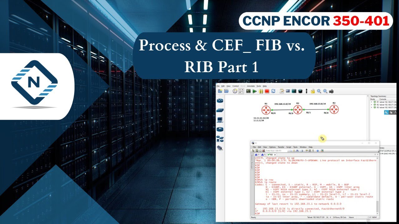 Free CCNP ENCOR 350-401 | Process and CEF, FIB vs. RIB Part 1 | Video 5