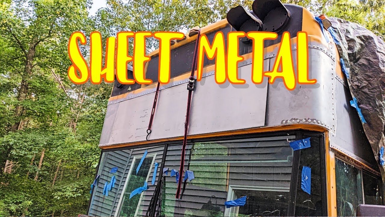 Installing Sheet Metal - Below The Window Roof Raise On A School Bus/ Skoolie
