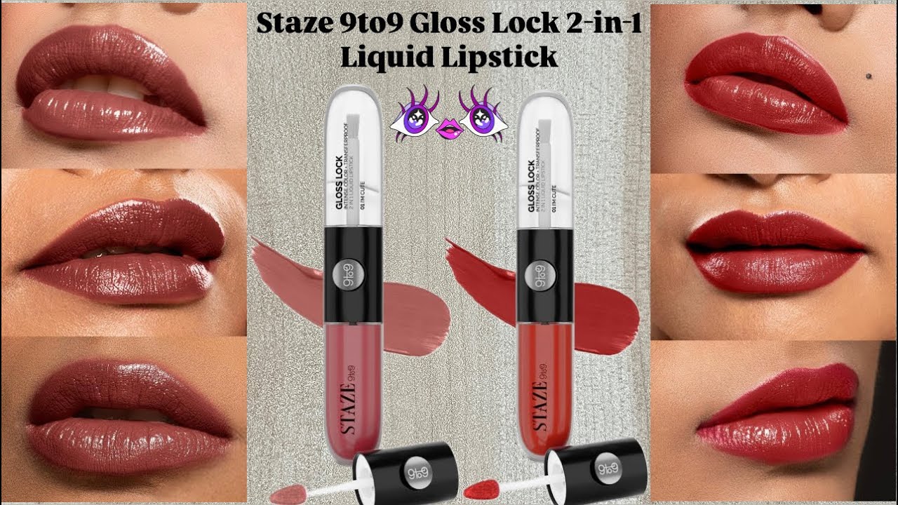 #asmr Staze 9to9 Gloss Lock 2-in-1 Liquid Lipstick | Transfer-proof & 12hrs long stay | Lightweight