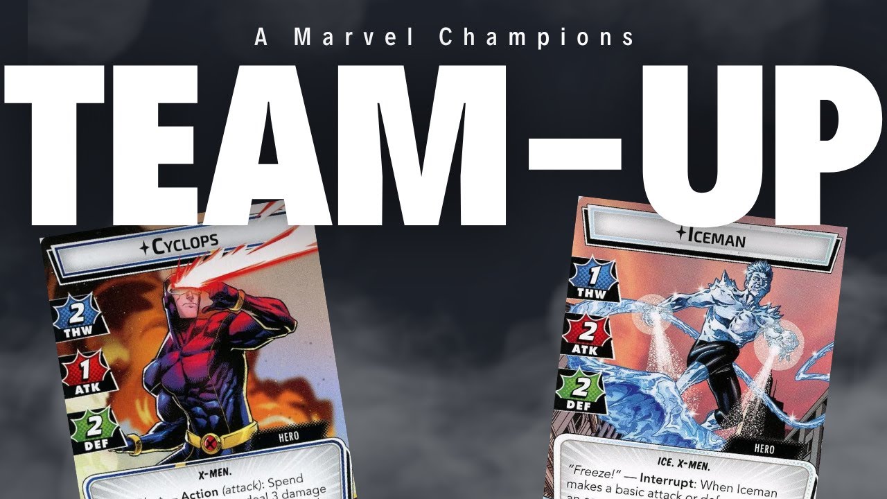 Marvel Champions 2 Handed Gameplay: Iceman and Cyclops vs Expert Thanos