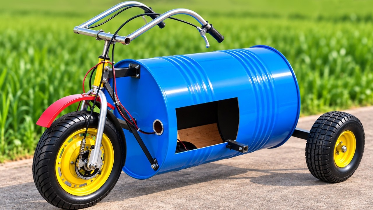 I TURNED AN OLD RUSTY DRUM INTO A MILLION-DOLLAR ELECTRIC BIKE! EVERYONE WAS AMAZED!