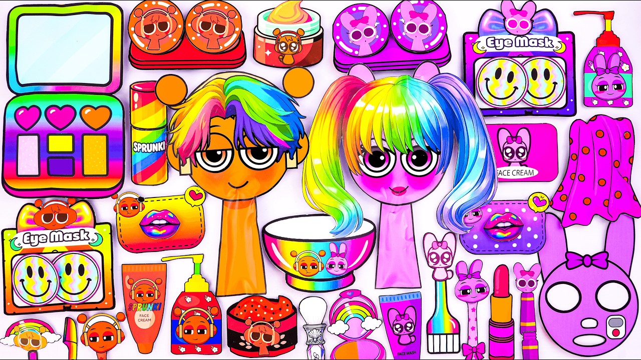 💖Paper DIY💖 Making Clay Incredibox COUPLE LOVE SPRUNKI BLIND BOX Unboxing