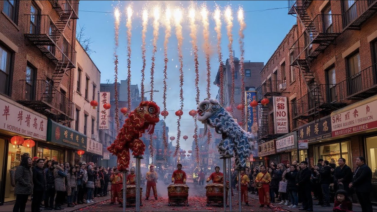New York City Chinatown Lunar New Year 🧧 Fireworks Ceremony 2026