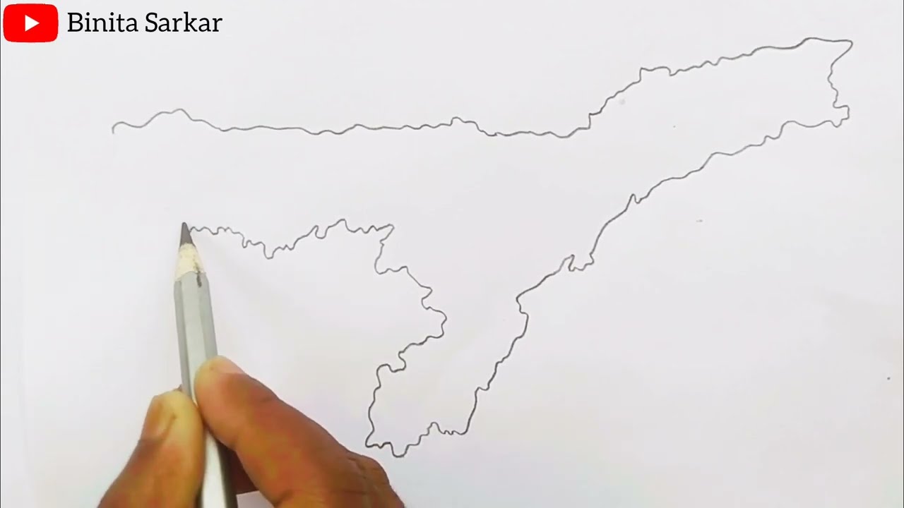 How to draw ASSAM map easily !!