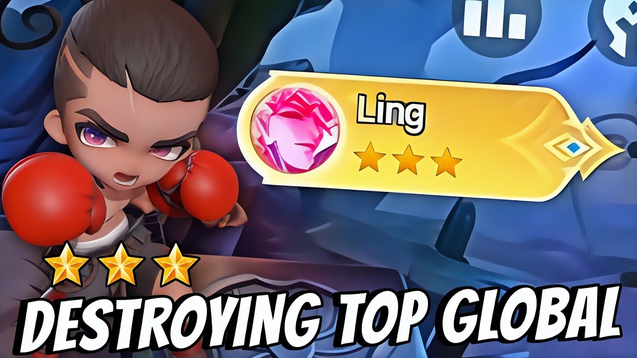 DESTROYING TOP GLOBAL!! EASY 3 STAR LING AUTO COMEBACK!! MAGIC CHESS GO GO 
