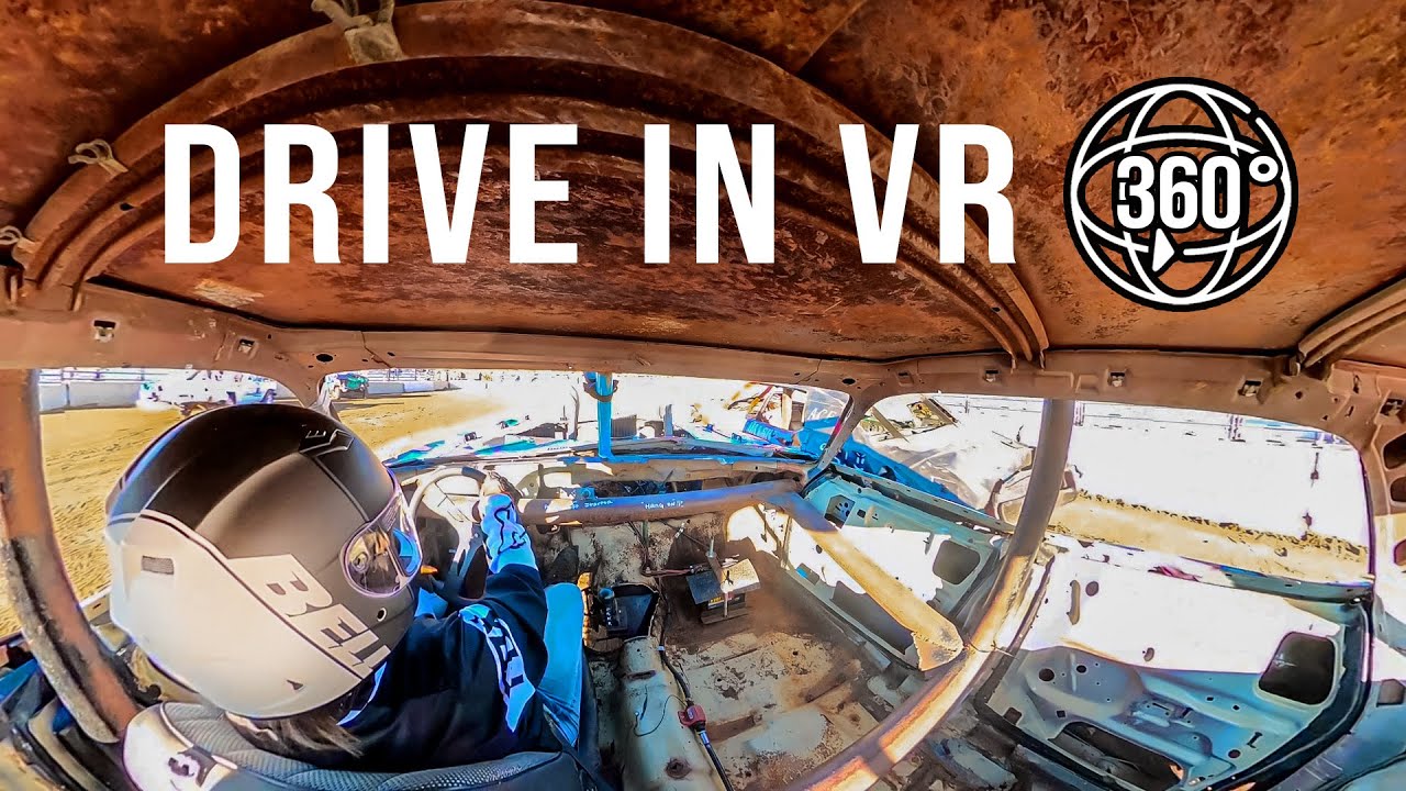 3D 360 VR Demolition Derby Experience | Winning Driver 4K