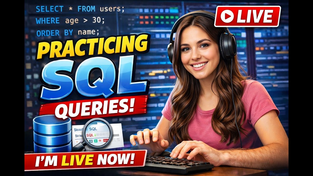 SQL Practice LIVE 🔴 | Solving Basic SQL Queries for Beginners
