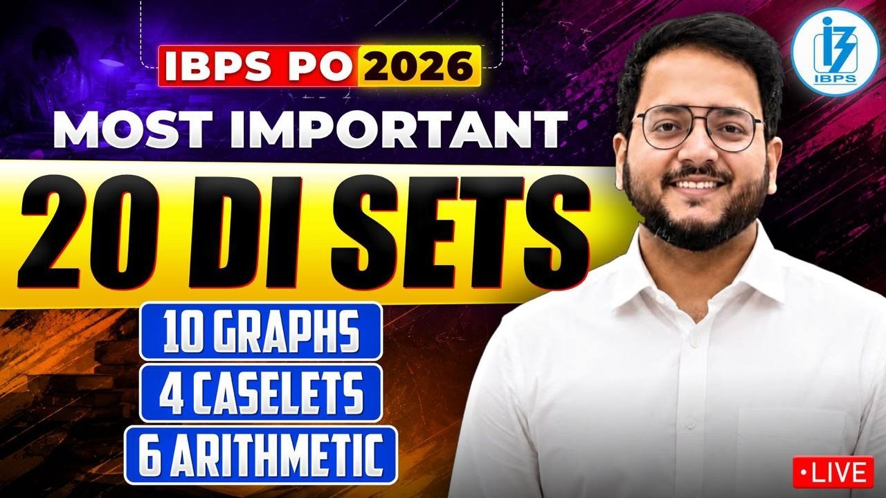 🔴 20 MOST EXPECTED DI Marathon for IBPS PO 2026 ✅✅✅ DI, Caselets, Arithmetic DI || Harshal Sir