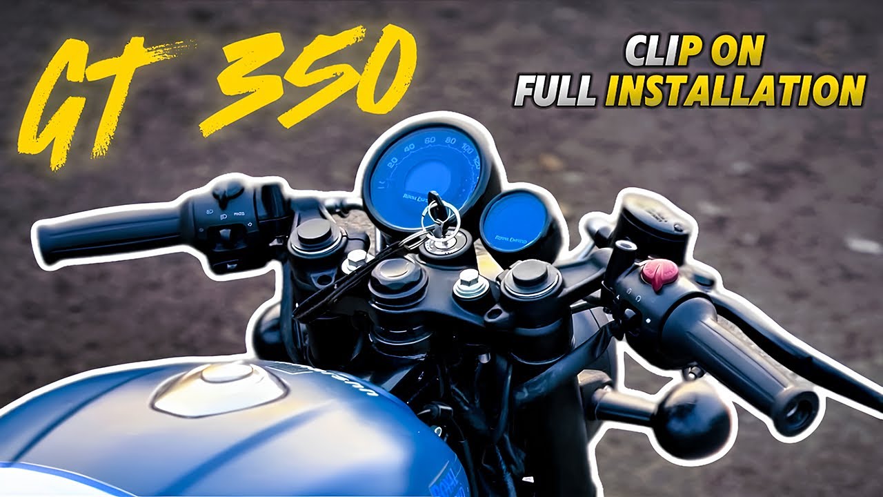 CLIP ON HANDLE BAR ON HUNTER 350 |FULL INSTALLATION | GT350 | ITZZHARSHH