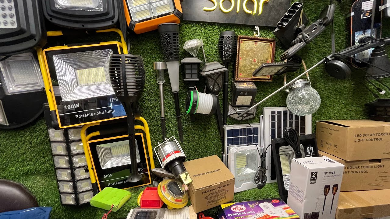 Cheapest🤑 Solar garden, wall, flood, street lights | solar lights | Lajpat rai market, Delhi | tour