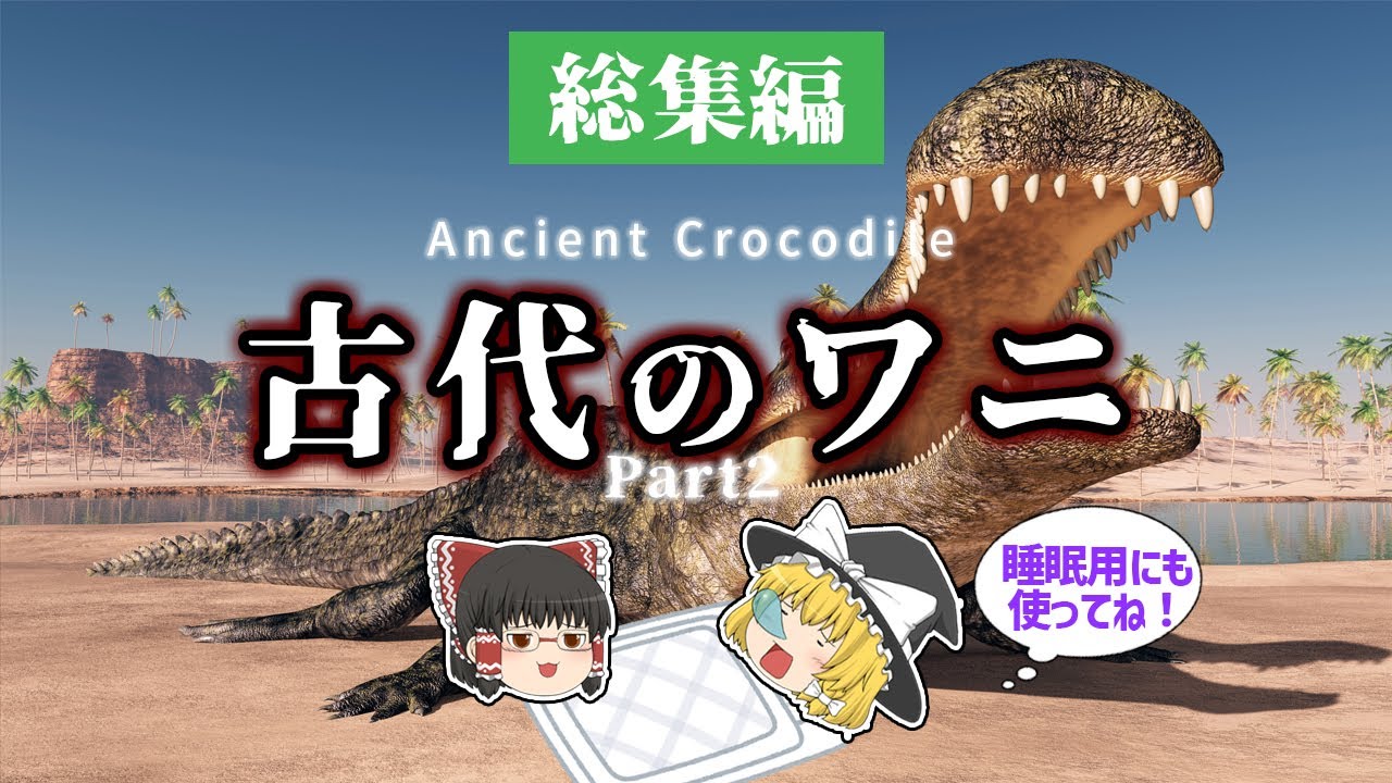 【睡眠用・ゆっくり解説】古代のワニ Part2　デイノスクス/サルコスクス/コンフラクトスクスなど【広告最初のみ　途中広告なし】