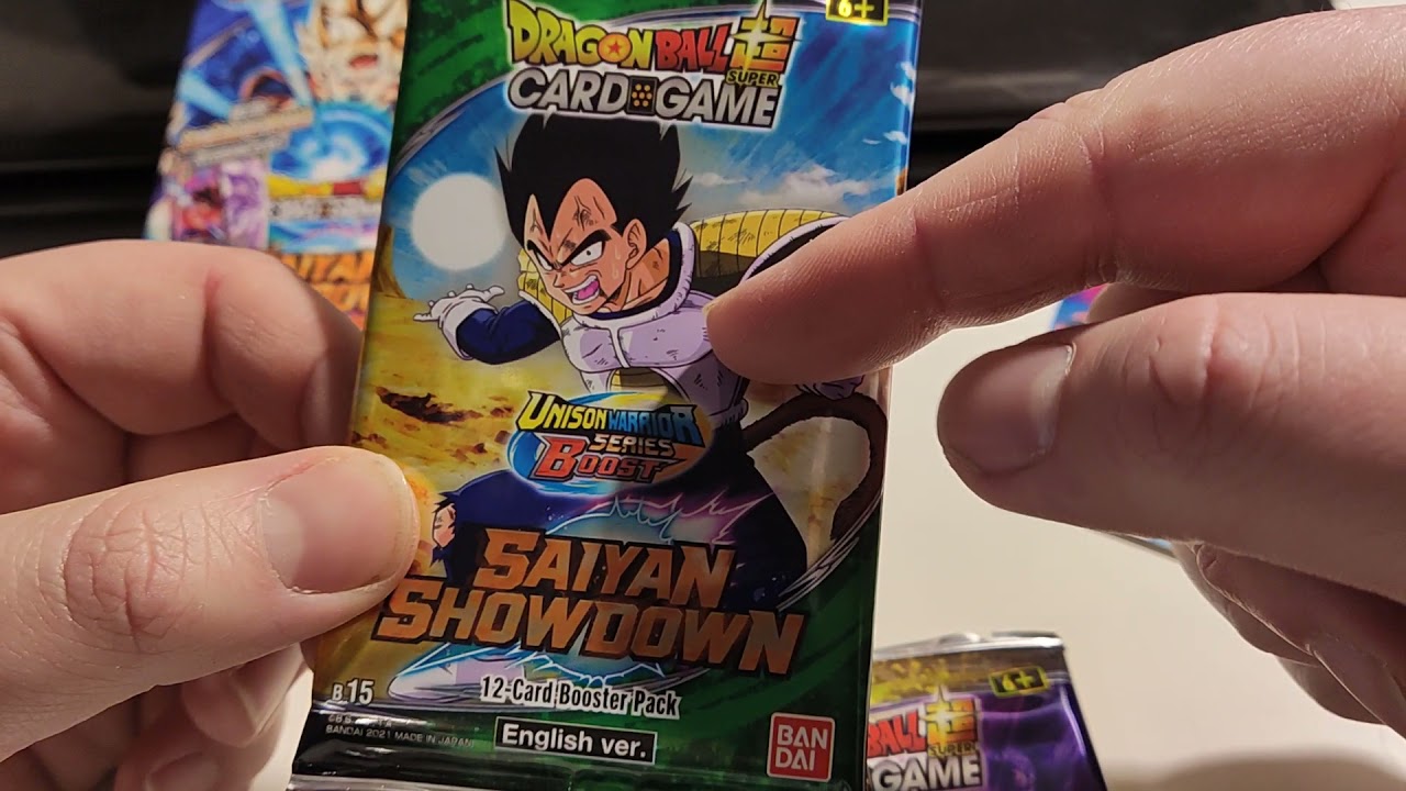 (ASMR) Opening dragonball super tcg Saiyan showdown premium pack set 06