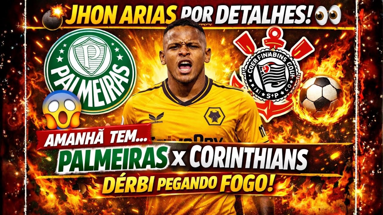 🚨BOMBA NO VERDÃO! JHON ARIAS MUITO PERTO E AMANHÃ TEM PALMEIRAS X CORINTHIANS 🔥⚽ |