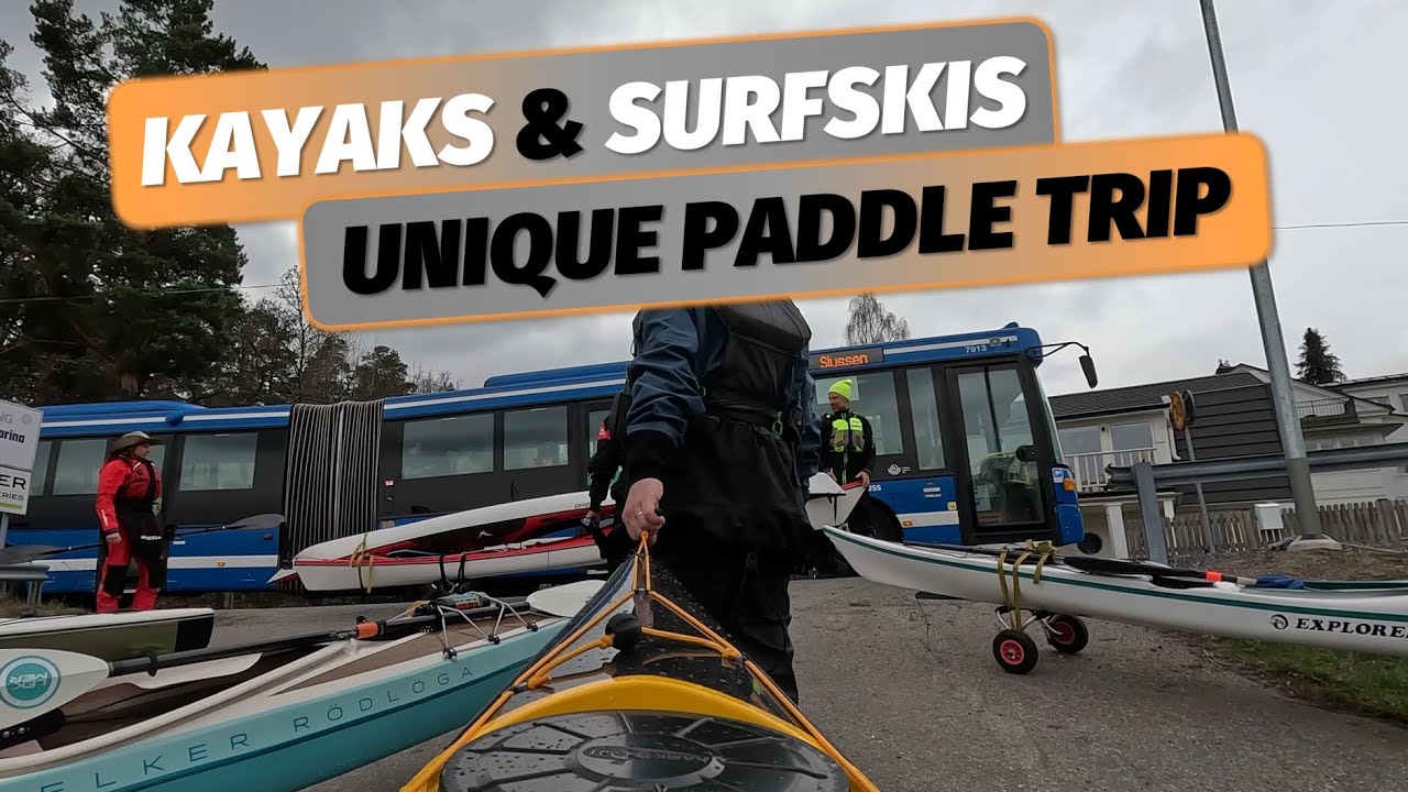 20+ sea kayaks, surfskis & Itiwit X500 around Sicklaön, Stockholm (19 km group kayaking + portage)