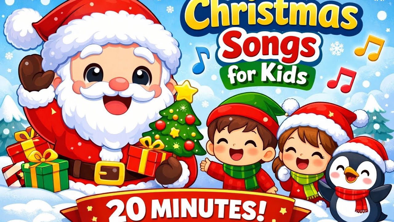 Christmas Songs for Kids – 20 Minutes|Santa Songs 🎅 🌲🔔 | Happy Holiday Music #christmassongsforkids